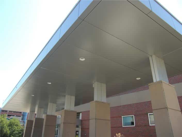 aluminum composite panel canopy gas station