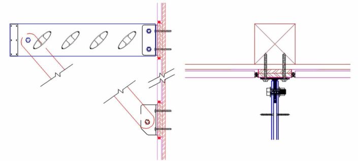 Sunshade clip to wood framing