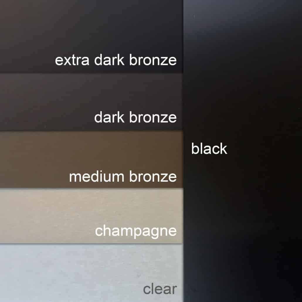 Bronze Anodized Aluminum Color Chart