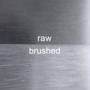 raw versus brushed mill finish aluminum